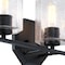 Designers Fountain Haven 24 in. 3-Light Matte Black Vanity Light with Clear Rippled Glass Shades for Bathrooms D309M-3B-MB - alternate 8